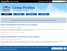 Tablet Screenshot of camp-firefox.de